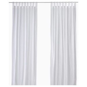 MATILDA IKEA CURTAINS
Sheer curtains, 1 pair, white, 55x98 " (140x250 cm)